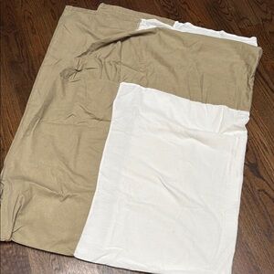 Elegant Tan Khaki Twin Dust Ruffle Bedding with Sham